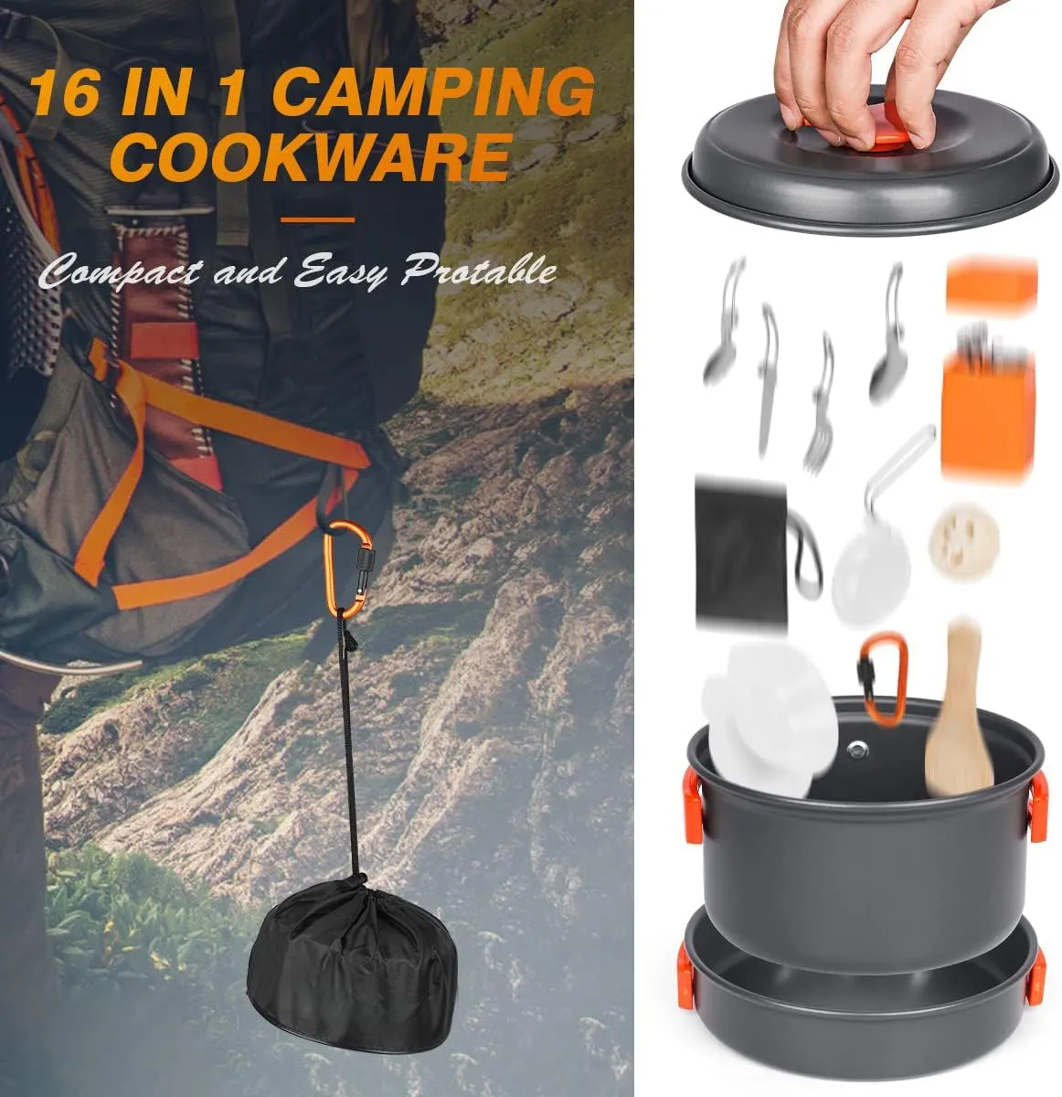 Camping Cookware Mess Kit