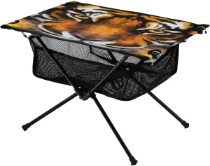 Camping Table Lightweight Portable Folding Table with Mesh Storage Net Tiger Eye Close-up Animal Ideal for Camping Hiking Beach Picnic Travel Backyard