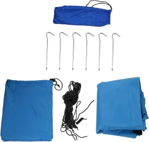 Camping Tarp Tent Canopy Waterproof Sun Shelter 6 Aluminum Nails Heavy Duty for Beach Outdoor