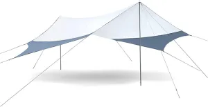 Camping Tarp Waterproof Tent Tarpaulin Lightweight Hammock Rain Fly Anti-UV Awning Canopy Waterproof Outdoor Shelter Outdoor rain-Proof Canopy Camping pergola (Size : 400 * 350CM) ()