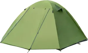 Camping Tent 3-4 Person Family Tent, Lightweight Portable Alumimun Pole Waterproof Anti-Storm Double Layer 4 Season Camping Tent