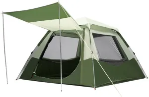 Camping Tent 3/5 Person Instant Tent Setup, Beach Canopy Pop Up Tent With 2 Mesh Windows & 2 Doors, Windproof Portable Tent With Carry Bag For Family Camping & Hiking ( Color : /Green , Size : 5-8 per