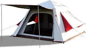 Camping Tent 6 Person Cabin Tent with Instant Setup,Waterproof Pop Up Tent,Outdoor Camping Canvas Tent Family Camping Use,Easy to Assemble