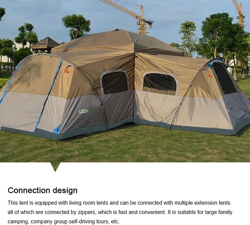 Camping Tent 8-10 Persons LightweighFamily Camping Tent Waterproof UV Resistant Outdoor Folding Tent Easy to Install
