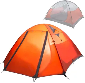 Camping Tent Double Layer 4 Person Family Tents Waterproof 210T Tent Outdoor Roomy Lightweight Easy Setup Carry Bag Included