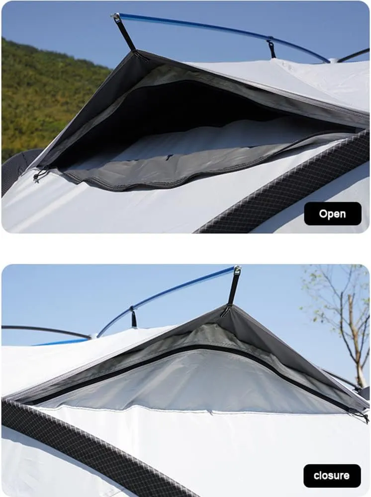 Camping Tent Double Layer Family Dome Tent with Removable Rain Fly, Easy Setup Instant Cabin Tent for Camp Backpacking Hiking Outdoor (Gray1 385X385X200CM) (Gray1 385X385X200CM)