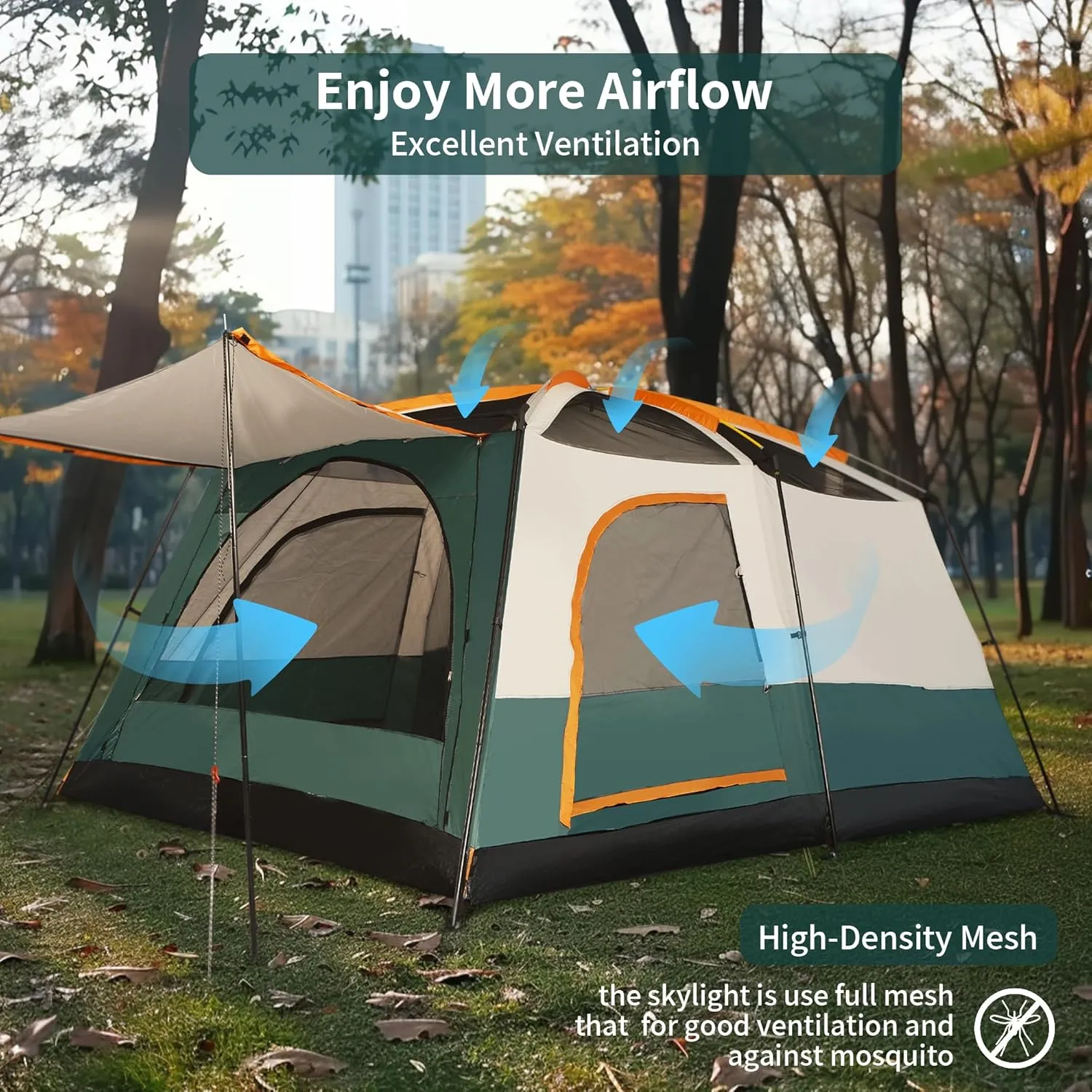 Camping Tent, Easy Setup, 1-2-8-10 Person Waterproof and Portable Tent for Camping Hiking Outdoor