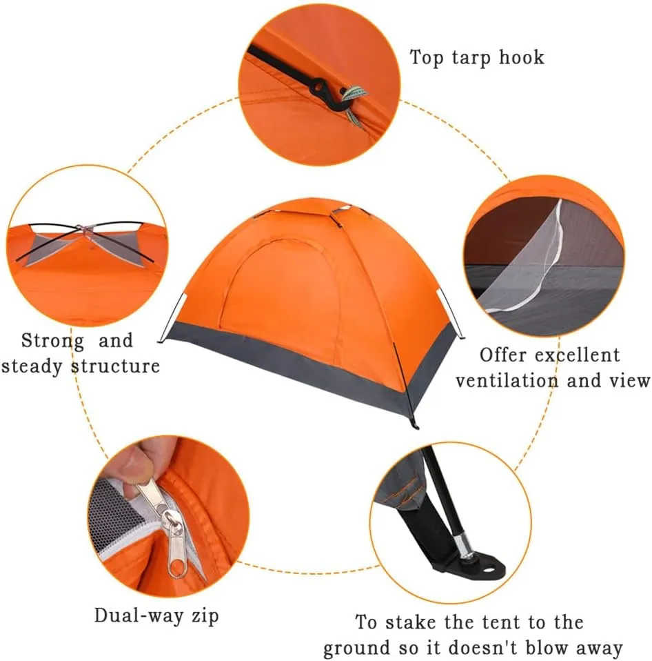 Camping Tent for Adults Kids Waterproof and Windproof Family Tents Easy Setup for Traveling, Backpacking, Hiking, Outdoors