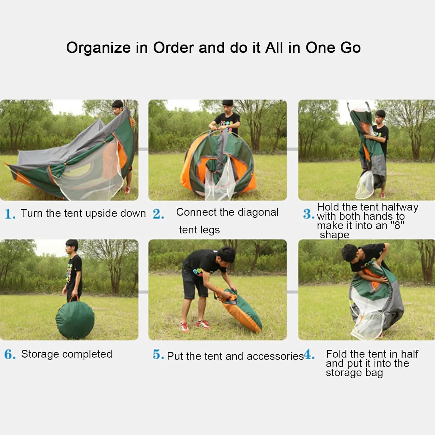 Camping Tent, Instant Pop Up Dome Tents 3-4 Person Portable Folding Outdoor Tent with Storage Bag Suitable for Family Garden/Camping/Fishing Lightweight Beach Tent