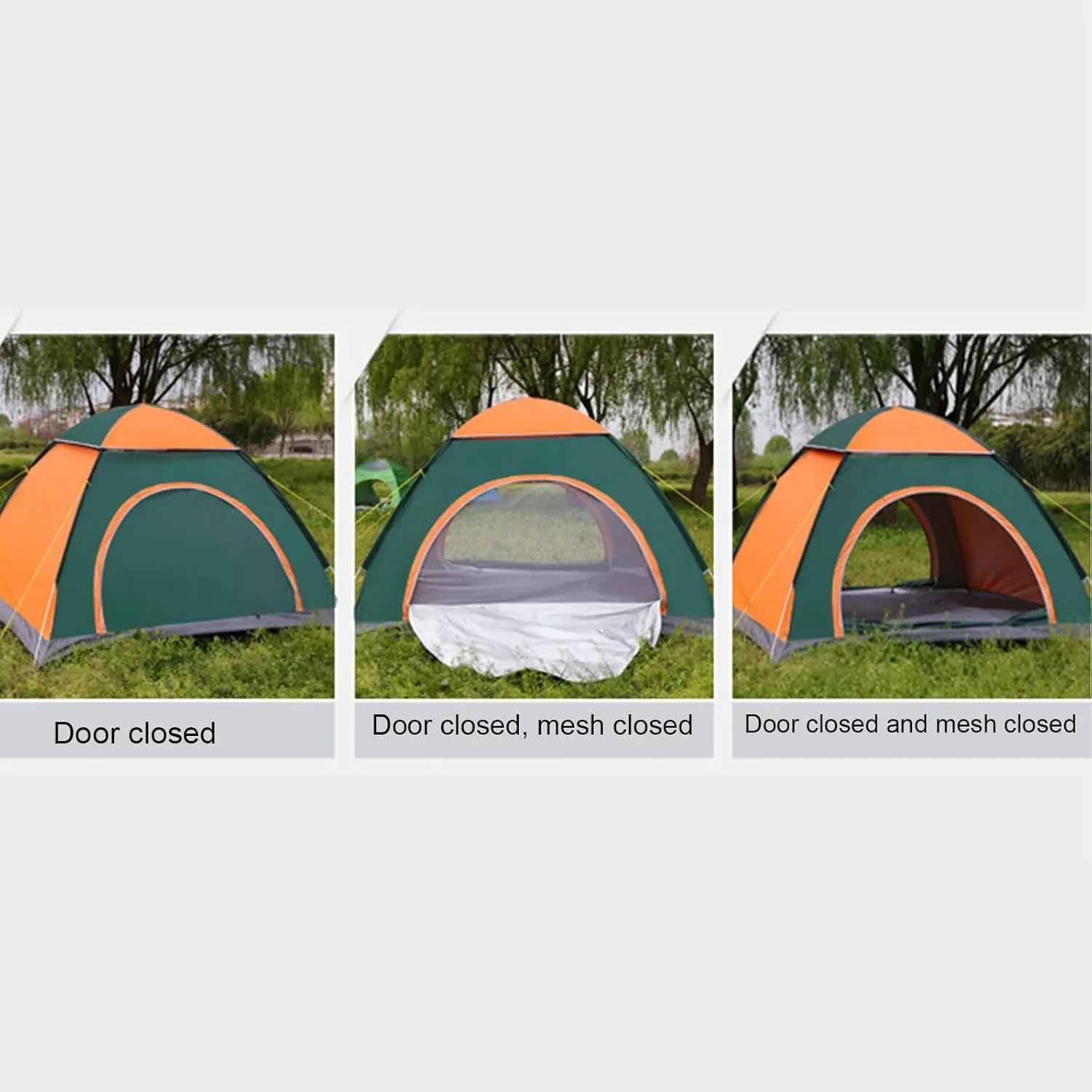 Camping Tent, Instant Pop Up Dome Tents 3-4 Person Portable Folding Outdoor Tent with Storage Bag Suitable for Family Garden/Camping/Fishing Lightweight Beach Tent