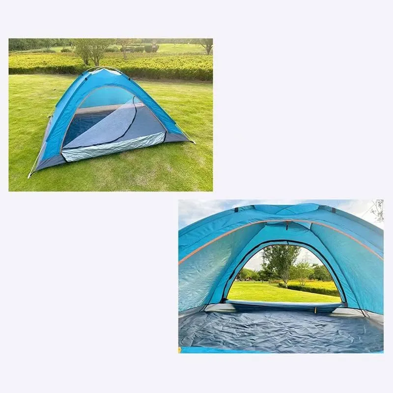 Camping Tent, Large Capacity Durable Automatic Tent, Waterproof Rainproof Outdoor Camping Tents for Traveling Mountaineering Hiking