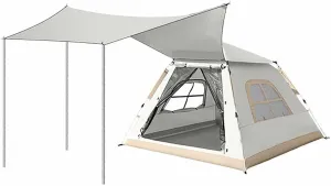 Camping Tent, Pop up Tent, Instant Tent with Canopy, Outdoor Picnic Hiking Camping Tent, Easy to Set up (Color : Gray)