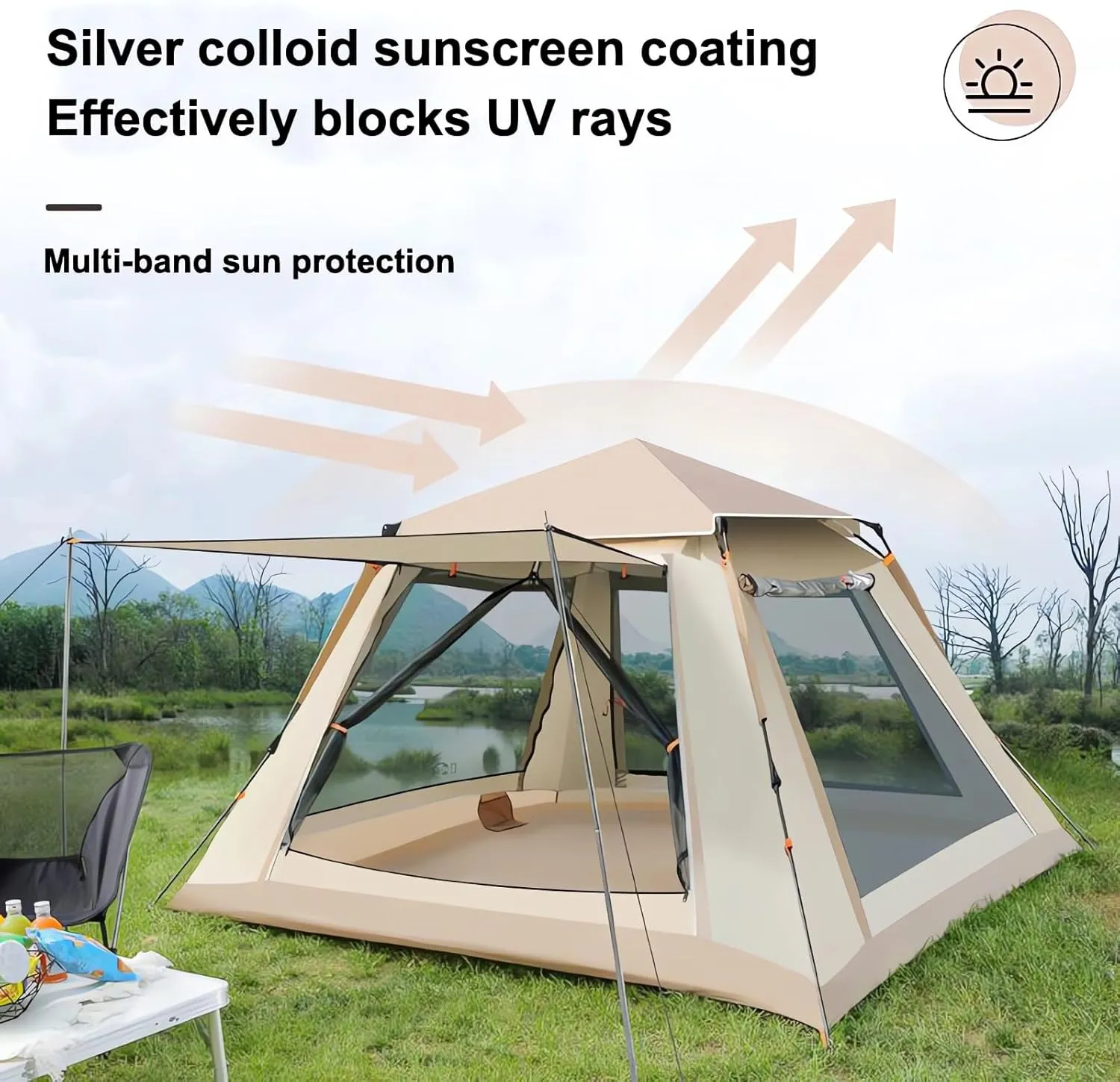 Camping Tent Pop Up Tent Instant Tents for Camping Large Tent 3-4 Person Tent Family Tents for Camping Caseta De Camping