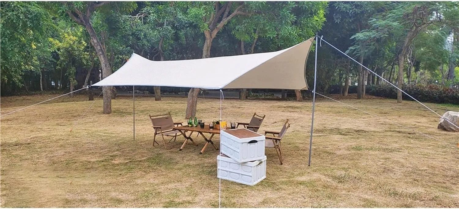 Camping Tent Tarp Tent Outdoor Camping Awning Hexagonal Travel Awning Travel Picnic Awning Waterproof Rain Shed Pergola Camp (Color : 2, Size : 300 *