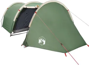 Camping Tent Tunnel 4-Person Green Waterproof vidaXL