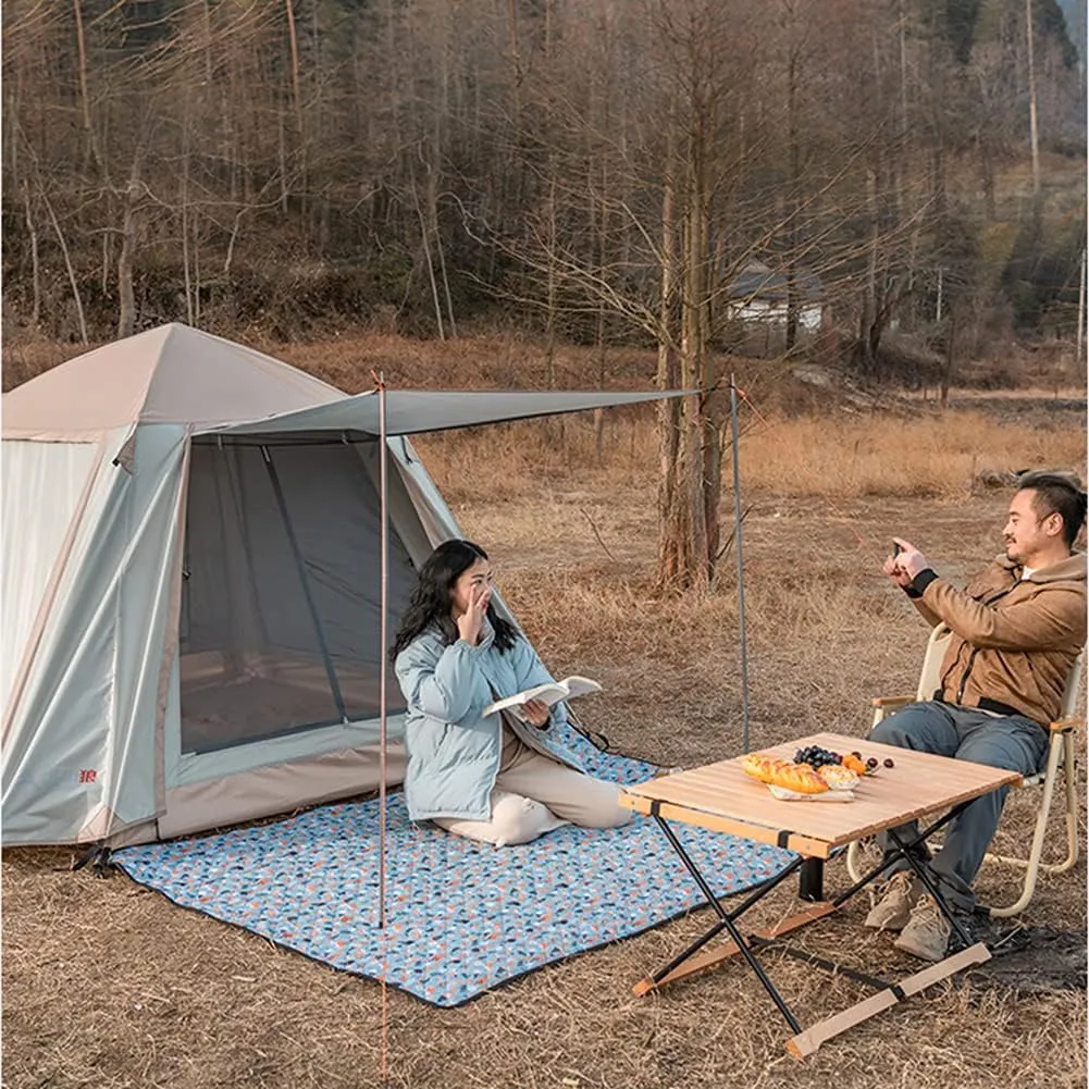 Camping Tent Waterproof Pop Up Tent with Zipped Double Door and Carrying Bag Lightweight Instant Family Tent for 3-4 Person Use, Quick Setup (Instant Pop up Camping Tent)
