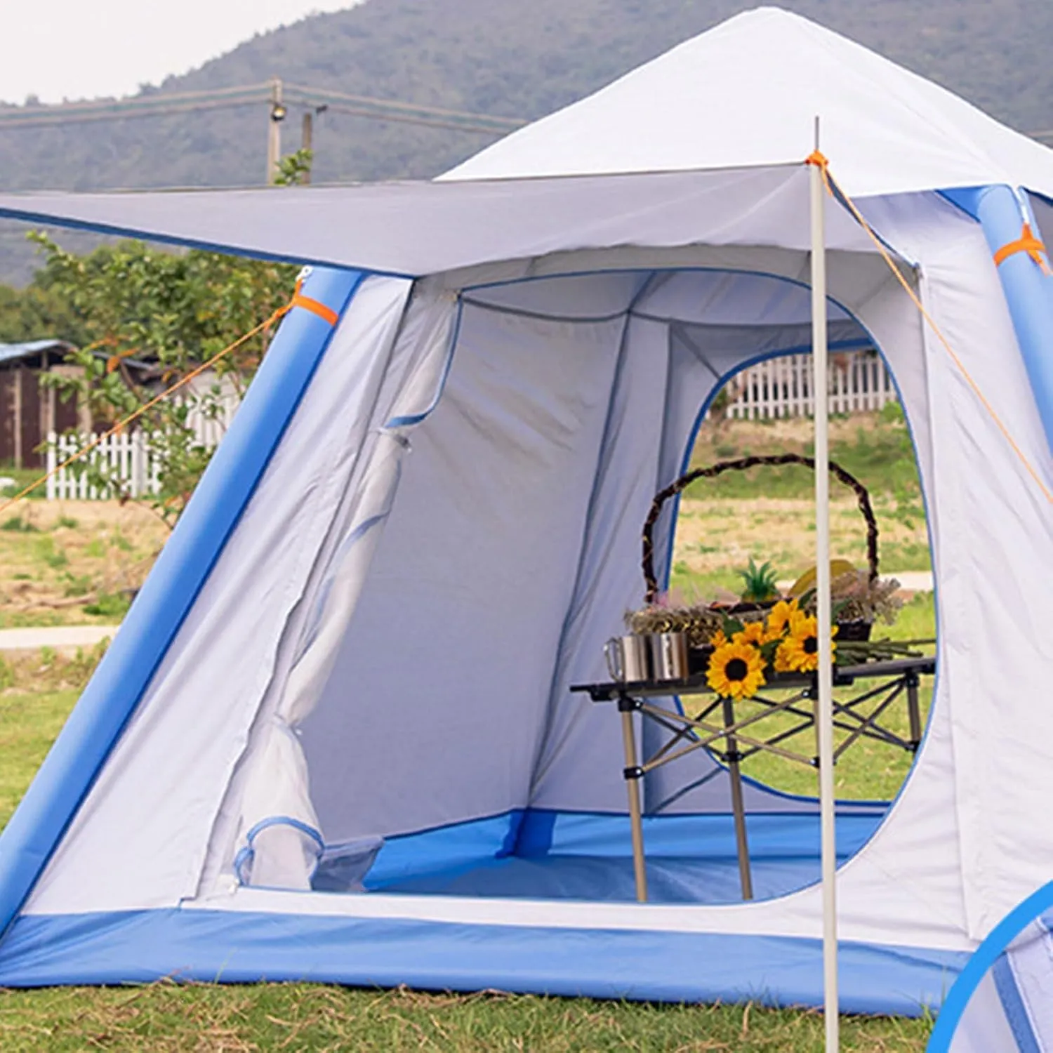 Camping Tent with Instant Setup, Weatherproof Tent, Double-Thick Fabric, Inflatable Tent for Outdoor Hiking Mountaineering and Travel