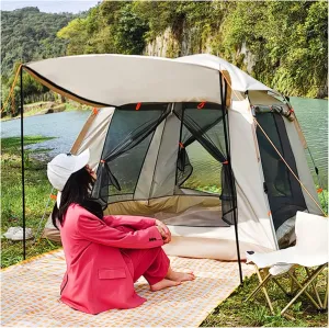 Camping Tenta 4 Man Waterproof, Large Camping Tent Stable and Lightweight Waterproof Tent for Hiking Camping