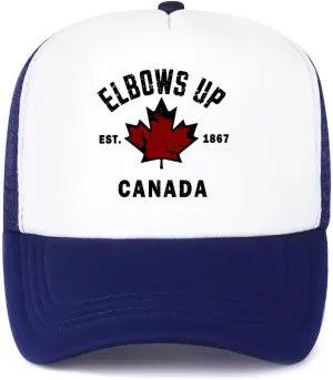 Canada Elbows Up Hat, Elbows Up Hat, Funny Hockey Canada Flag Cap