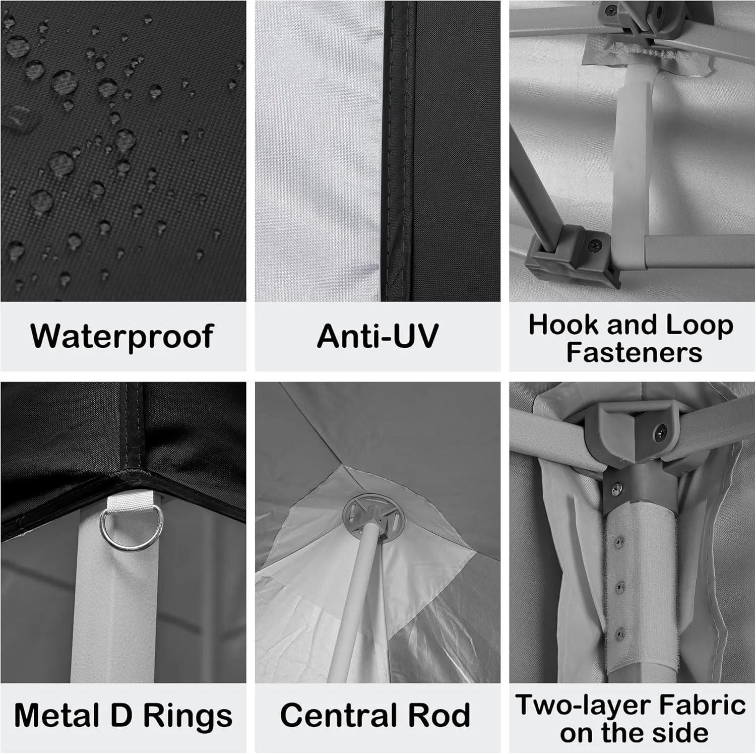 Canopy Replacement Top, 10x10ft Pop Up Canopy for Outdoor Garden Patio Pavilion Top Cloth Only (Black)
