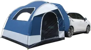 Car Awning Sun Shelter Universal Camping Tent Portable Waterproof Roof Top Tent Car Canopy for SUV Minivan Hatchback Camping Outdoor Travel, 3-4 Perso