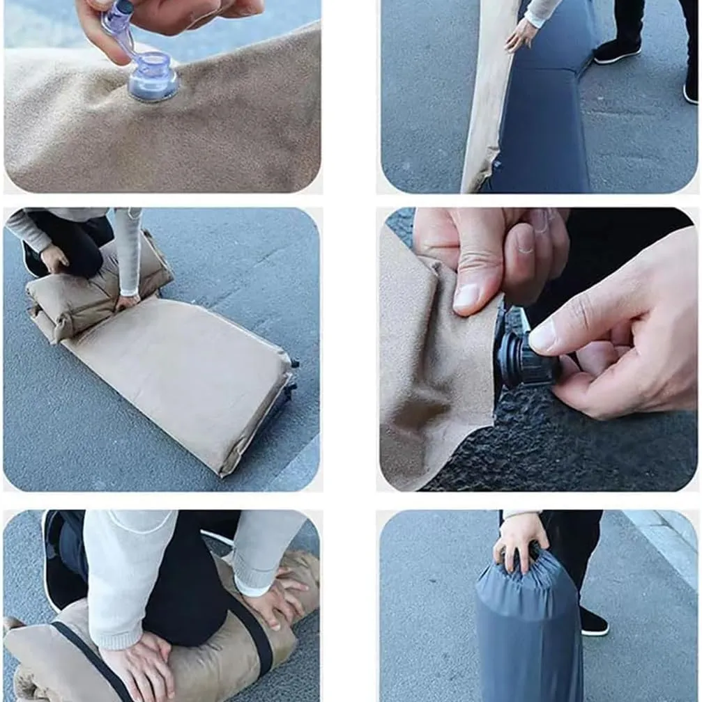 Car Inflatable Mattress, for Kia NIRO PHEV 2023-2024 Outdoor Camping Travel Portable Sleeping Pad AdjustableWear Resistant, Auto Accessories,D-Grey