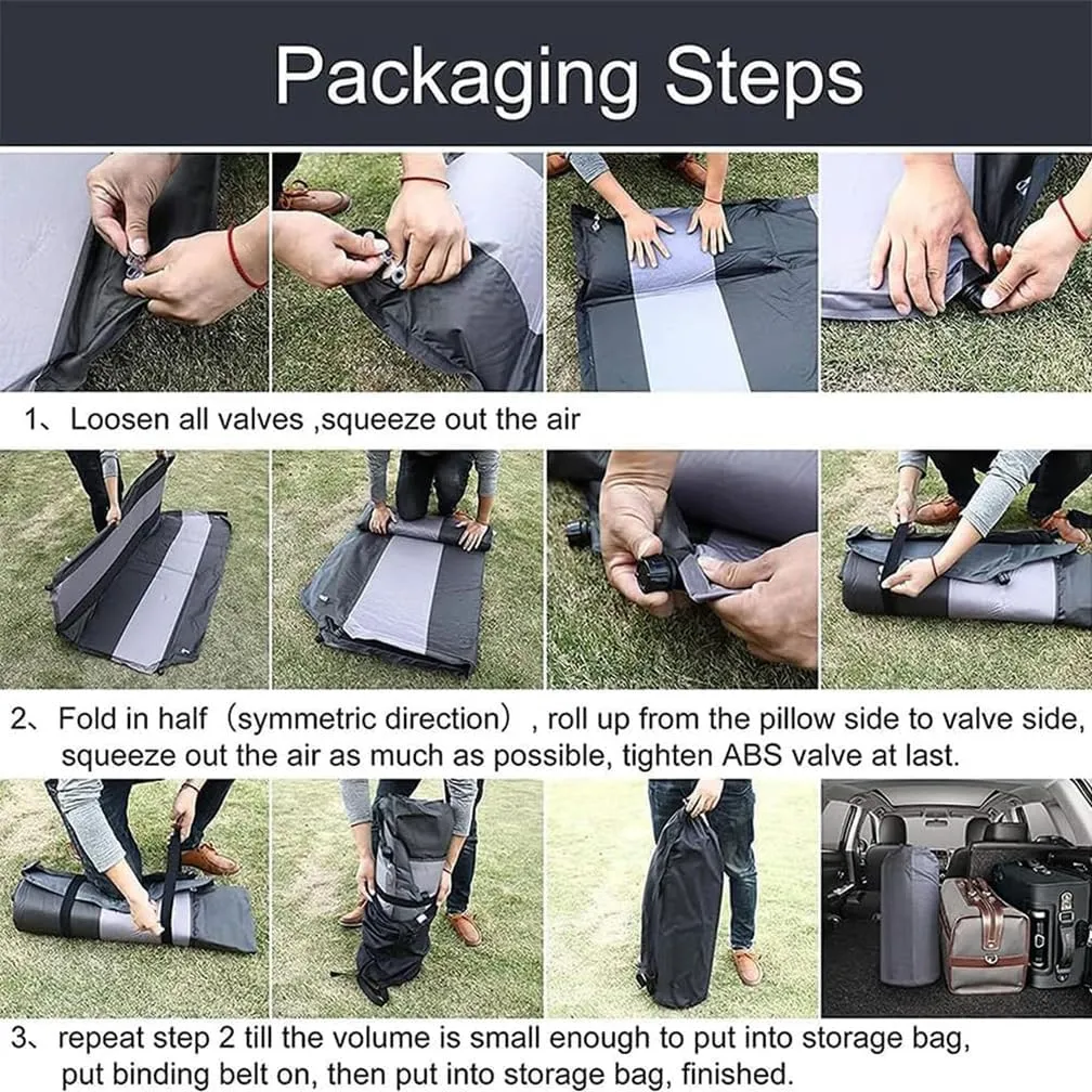 Car Inflatable Mattress, for Toyota Sequoia 2023-2024 Outdoor Camping Travel Portable Sleeping Pad AdjustableWear Resistant, Auto Accessories,F-Red