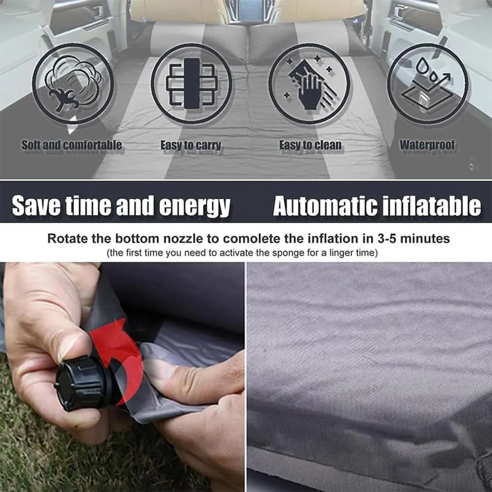 Car Inflatable Mattress, for Toyota Sequoia 2023-2024 Outdoor Camping Travel Portable Sleeping Pad AdjustableWear Resistant, Auto Accessories,F-Red