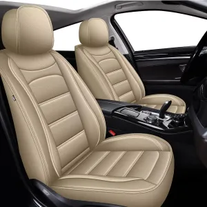 Car Seat Covers Fit for Lexus ES 350/300h 2007-2024 2025: Full Set Luxury Leather Automotive Seat Covers, Car Seat Protector(5 Seats, Beige)