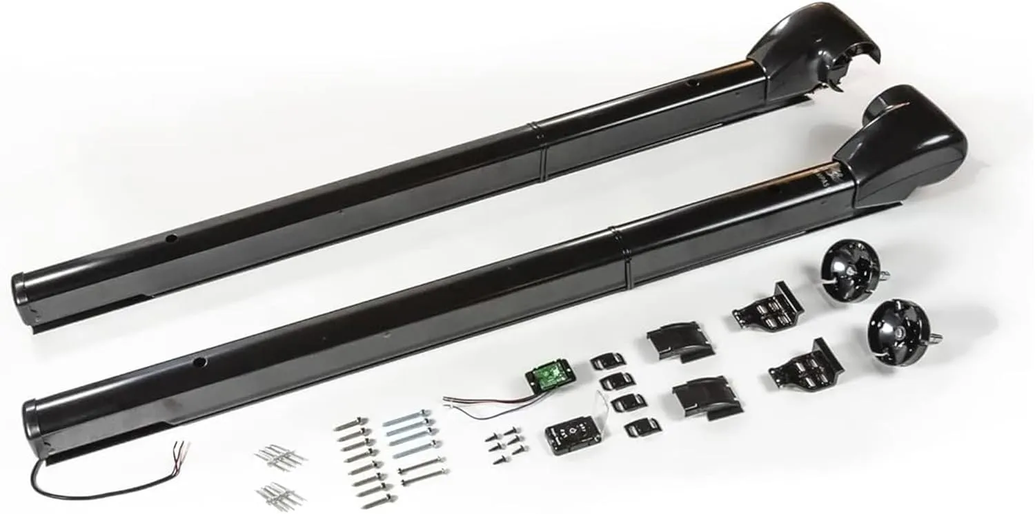 CAREFREE Compass 12V Electric Motorized RV Awning Arm Set – Automatic, Self-Leveling, Durable Aluminum, Motor Included – Replaces Longitude 12V Arms (Black)