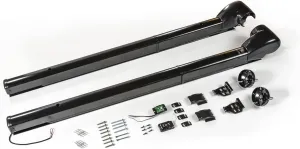 CAREFREE Compass 12V Electric Motorized RV Awning Arm Set – Automatic, Self-Leveling, Durable Aluminum, Motor Included – Replaces Longitude 12V Arms (Black)