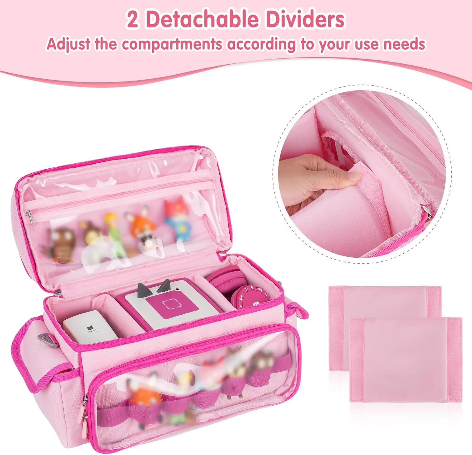 Carrying Case Compatible with Toniebox Starter Set,Cute Storage Bag for Tonies Figures Characters,Tonies Headphones & Accessories