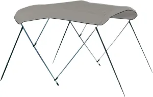 CARVER A5493UB-10 6'L 3-Bow Round Tube Bimini Top Kit - 54" H, Fits 91"-96" W, Cadet Gray