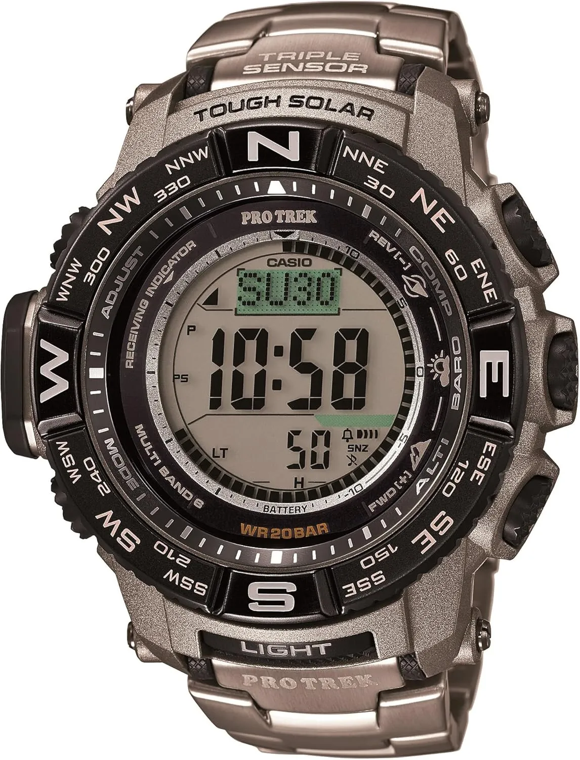 Casio PRW3500 Series | Pro Trek | 100M WR | Compass | Alt/Baro-Thermo | Tough Solar Power | Atomic Timekeeping | 1-100 SEC Stopwatch | Countdown Timer | World Time