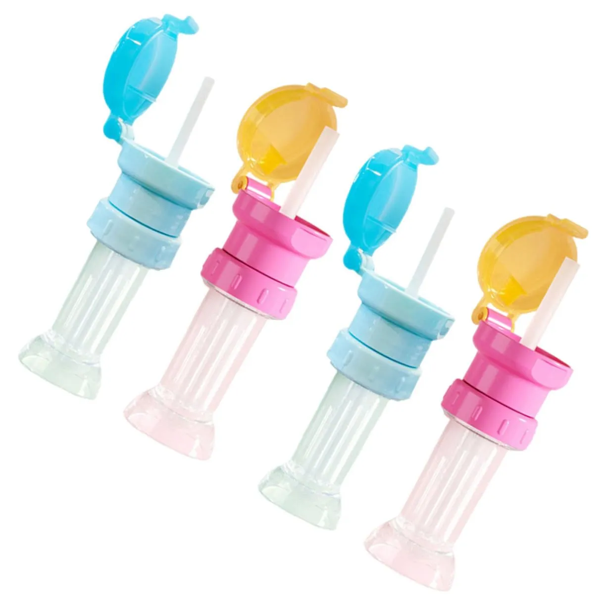 Children's Water Bottle Caps Straw Set Toddlers Kids Reusable Leakproof Easy Install