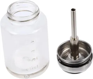Clear Glass Pump Bottle Portable for Nail Polish Remover Makeup Products Compact and Lightweight Design Easy to Use and Carry