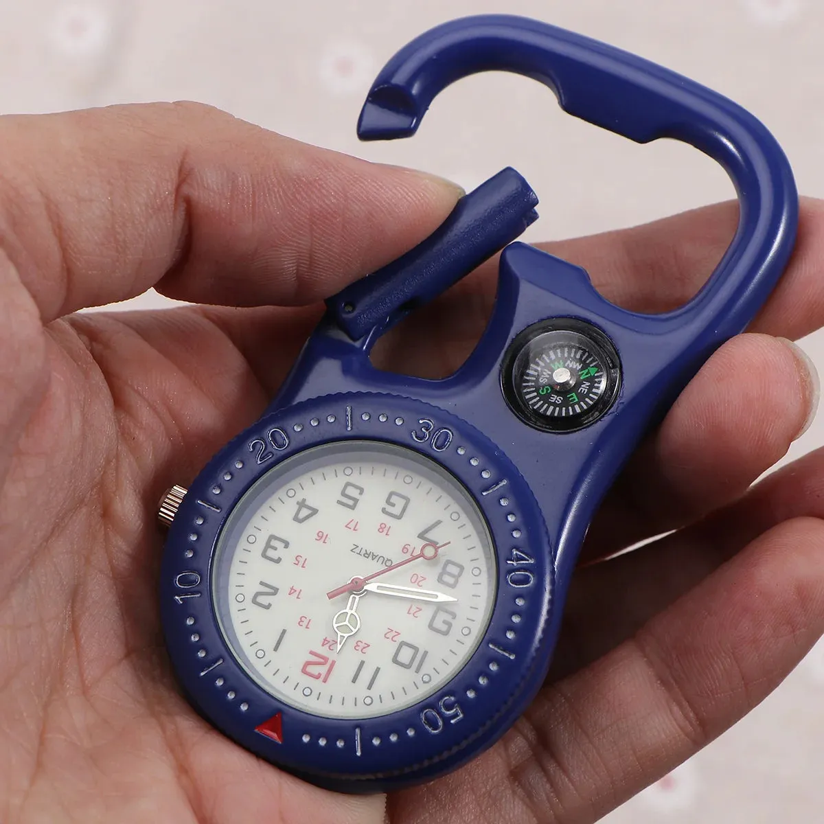 Clip-On Pocket Compass Carabiner Watch - Multifunctional Backpacker's Tool