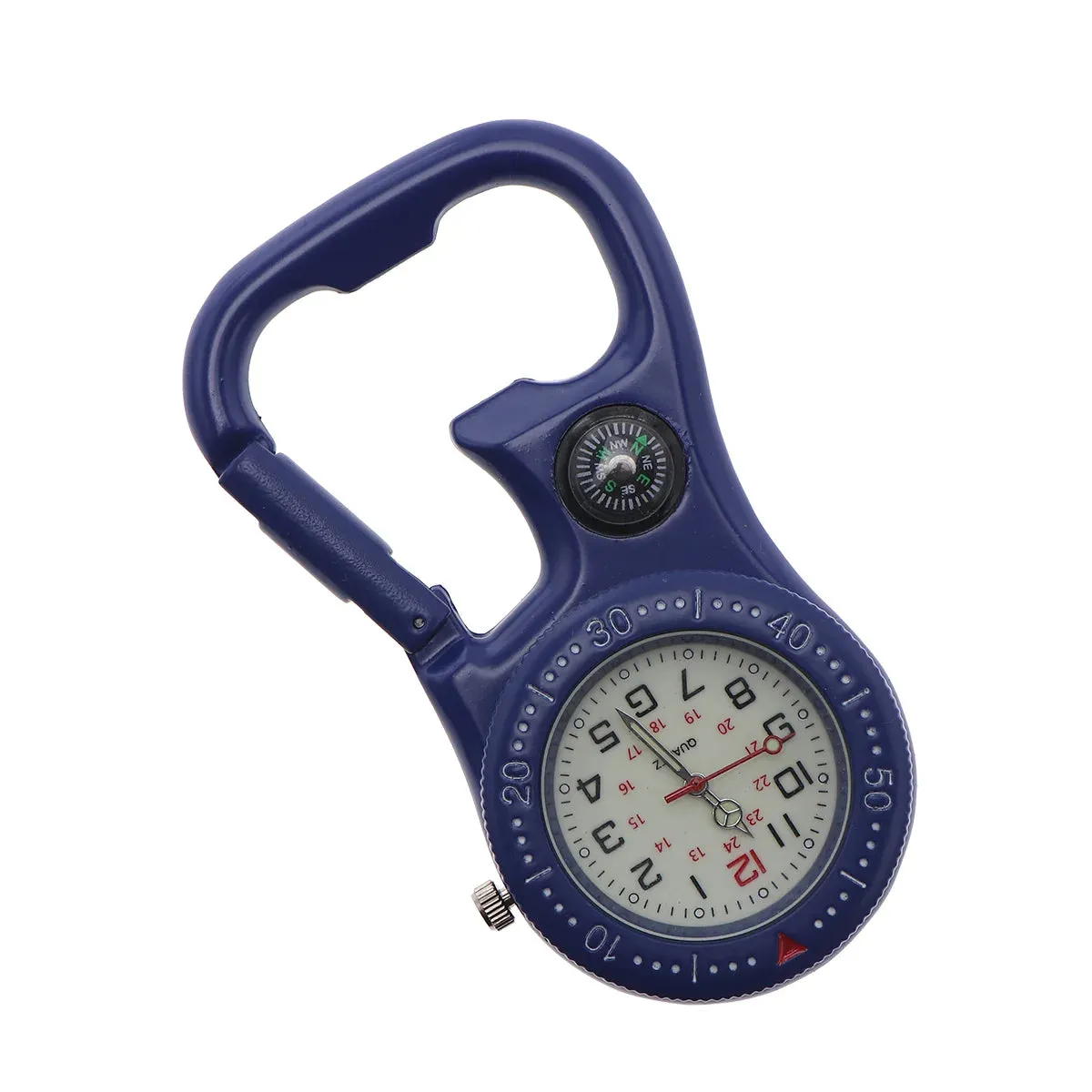 Clip-On Pocket Compass Carabiner Watch - Multifunctional Backpacker's Tool