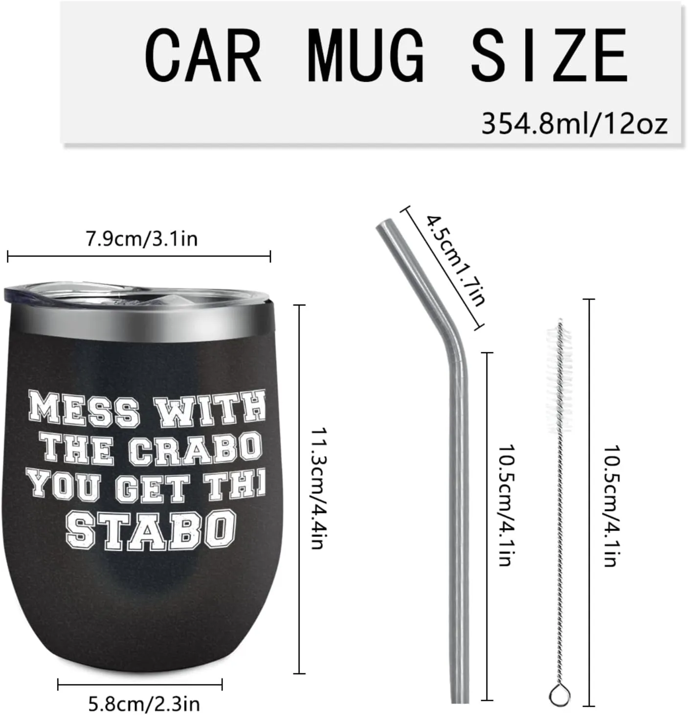 Coffee Tumbler Personalized Tumbler Mess With The Crabo You Get The Stabo Tumbler Insulated for Hot and Cold Stainless Tumbler with Lids and Straws Birthday Gift for Teacher for Office