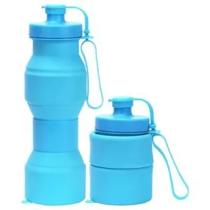 COLLAPSIBLE FOLDING HOURGLASS WATER BOTTLE