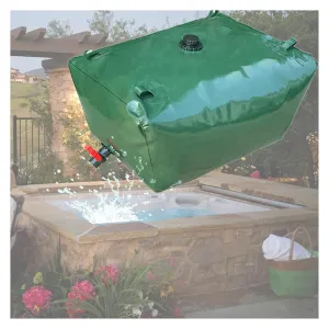 Collapsible Portable Water Tank - 400L/4000L Heavy-Duty PVC Bladder for Emergency Water Storage(5000 L/1320 Gallon/2.5x2x1 m)