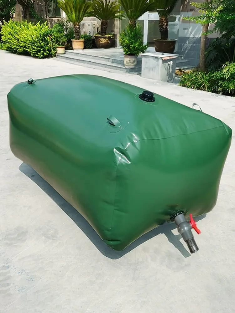Collapsible Portable Water Tank - 400L/4000L Heavy-Duty PVC Water Storage Bladder with Valves for Outdoor, Camping(5000 L/1320 Gallon/2.5x2x1 m)