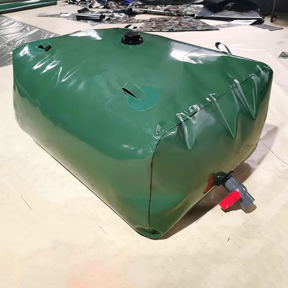 Collapsible Portable Water Tank - 400L/4000L Heavy-Duty PVC Water Storage Bladder with Valves for Outdoor, Camping(5000 L/1320 Gallon/2.5x2x1 m)
