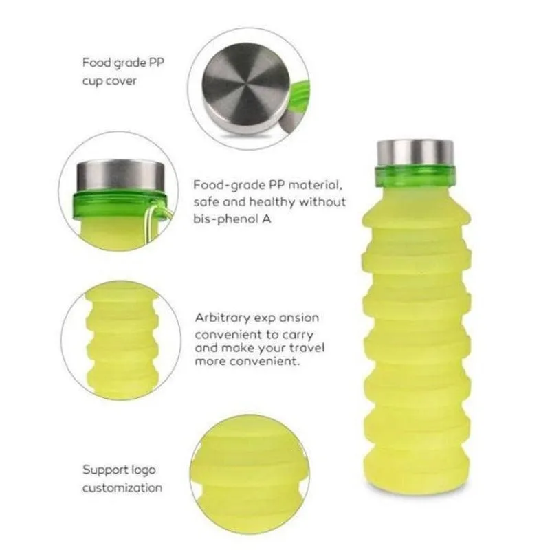 Collapsible Silicone Water Bottle