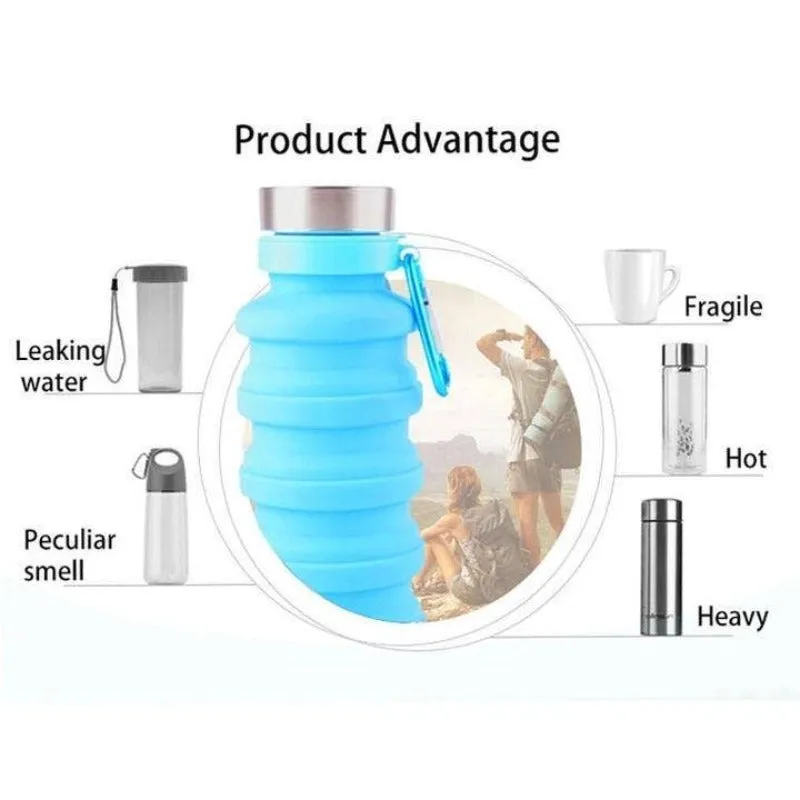 Collapsible Silicone Water Bottle