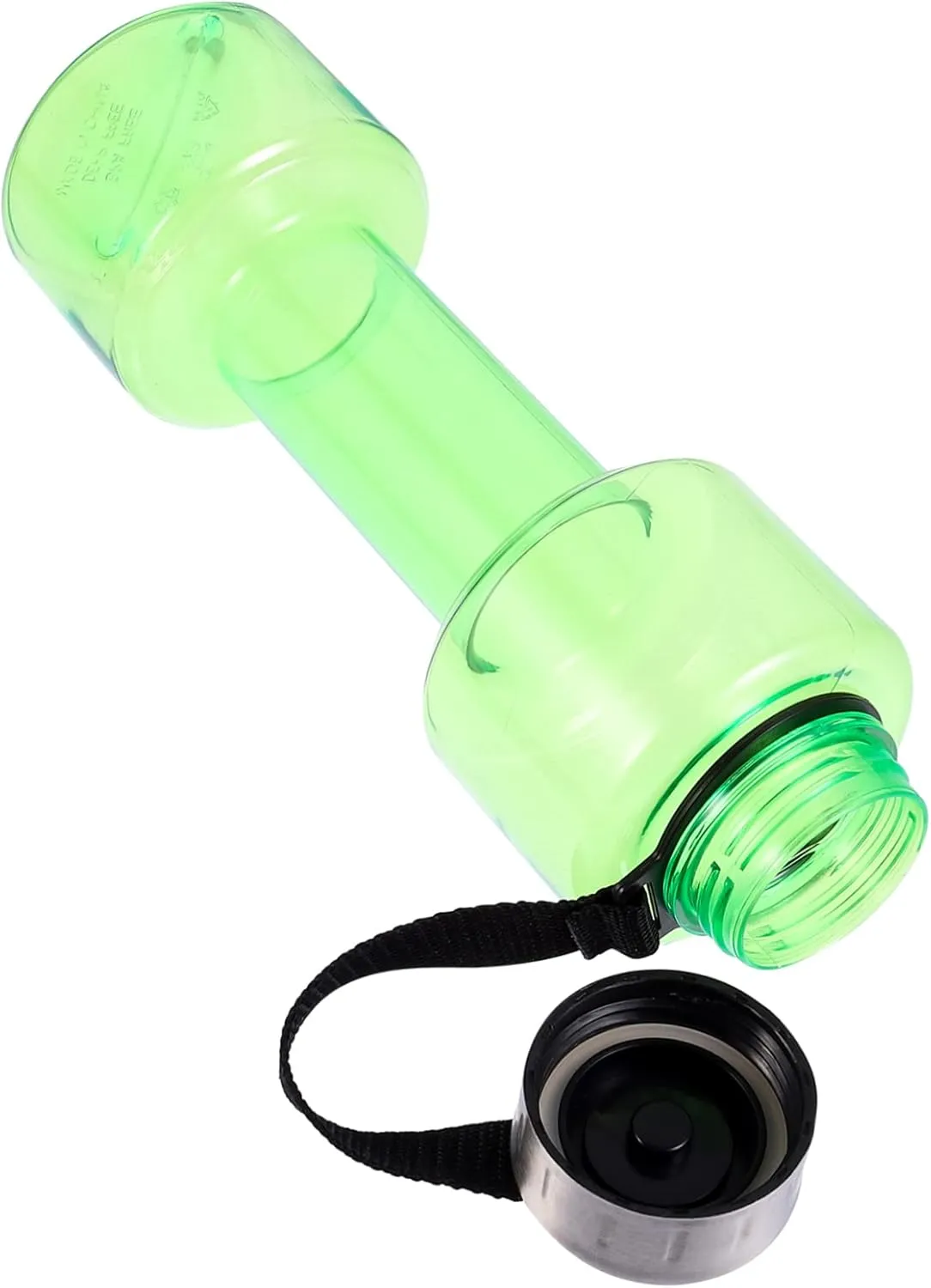 Collapsible Square Water Bottle Insulated Sports Bottle Dumbbell Shape Leakproof Large Capacity