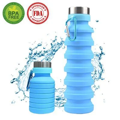 Collapsible Water Bottle with Carabiner