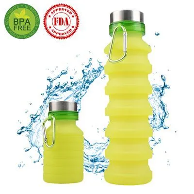 Collapsible Water Bottle with Carabiner