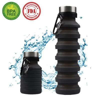 Collapsible Water Bottle with Carabiner