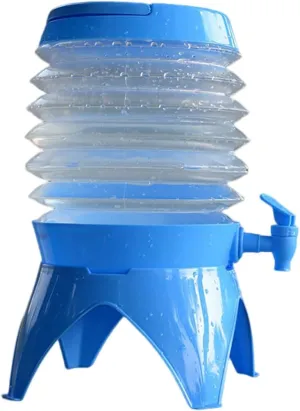Collapsible Water Bucket Portable Drink Dispenser with Spigot Durable Water Storage Jug for Camping Hiking Outdoor Activities